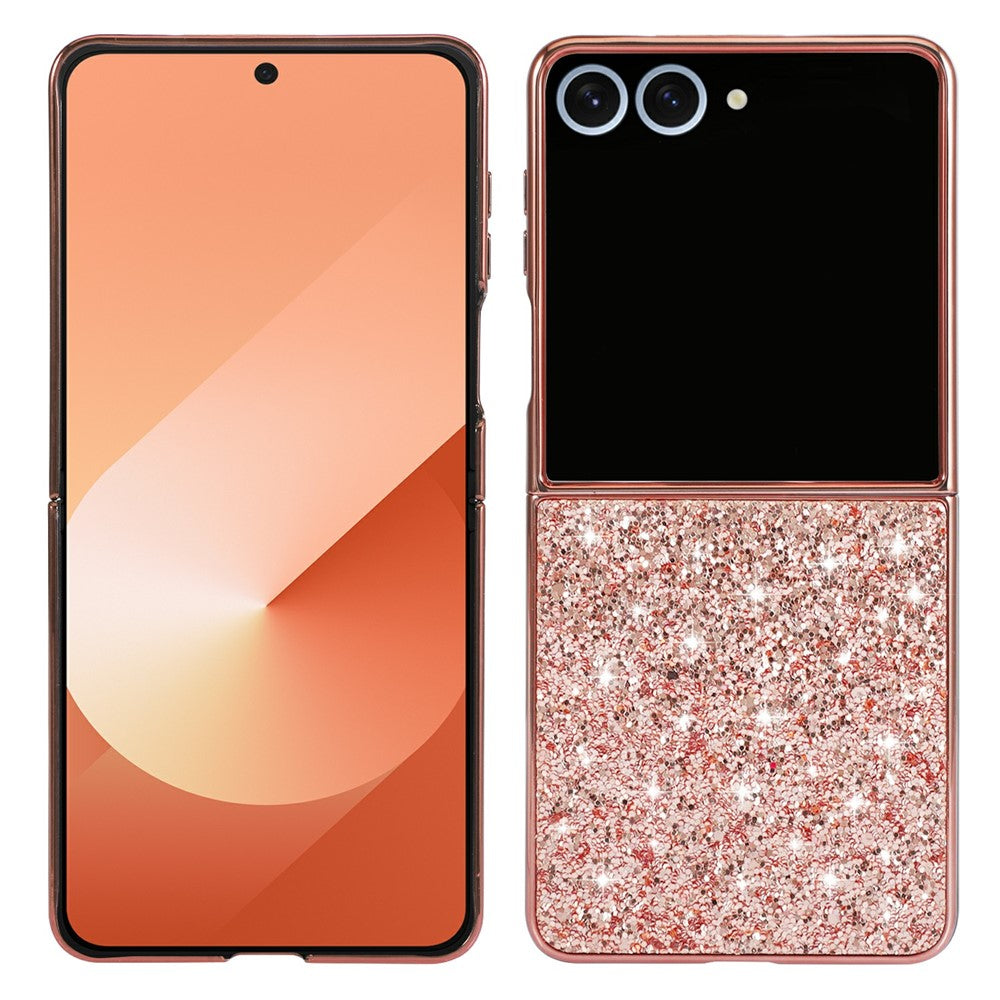 For Samsung Galaxy Z Flip8 Case Electroplating TPU + PC Sparkling Glitter Phone Back Cover
