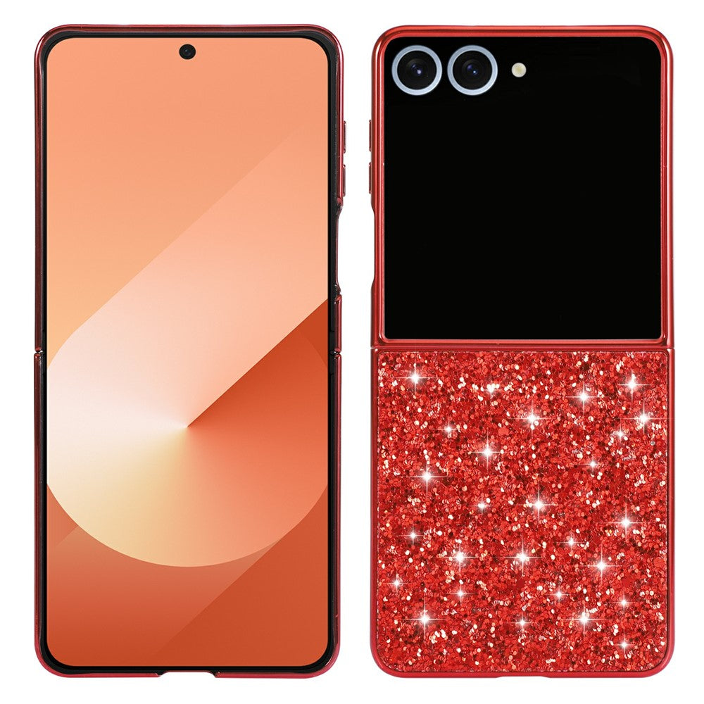 For Samsung Galaxy Z Flip8 Case Electroplating TPU + PC Sparkling Glitter Phone Back Cover