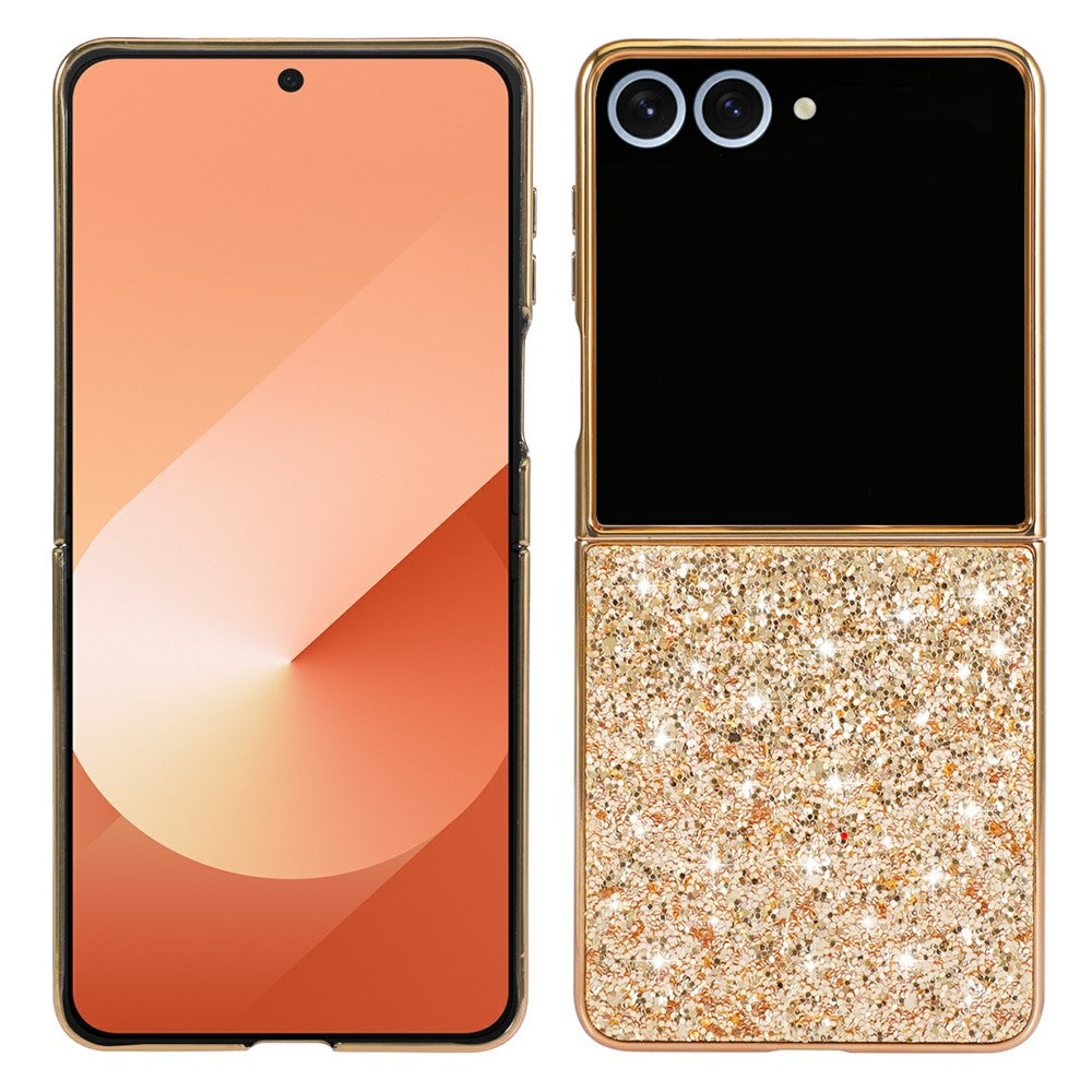 For Samsung Galaxy Z Flip8 Case Electroplating TPU + PC Sparkling Glitter Phone Back Cover