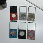 For Samsung Galaxy Z Flip8 Case Kickstand TPU+PC Phone Cover with Mirror