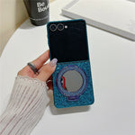 For Samsung Galaxy Z Flip8 Case Kickstand TPU+PC Phone Cover with Mirror