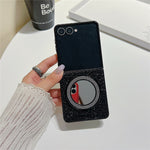 For Samsung Galaxy Z Flip8 Case Kickstand TPU+PC Phone Cover with Mirror