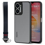 IBMRS Mobile Cover for Xiaomi Redmi 15a 5G Soft TPU + Hard PC Case with Wrist Strap (Precision Cutouts)