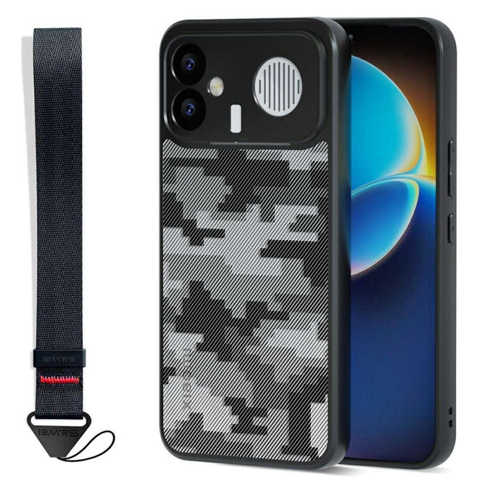IBMRS mobilskal för Xiaomi Redmi K90 Max 5G mjukt TPU + hårt PC-skal med handledsrem (precisionsutskärningar)