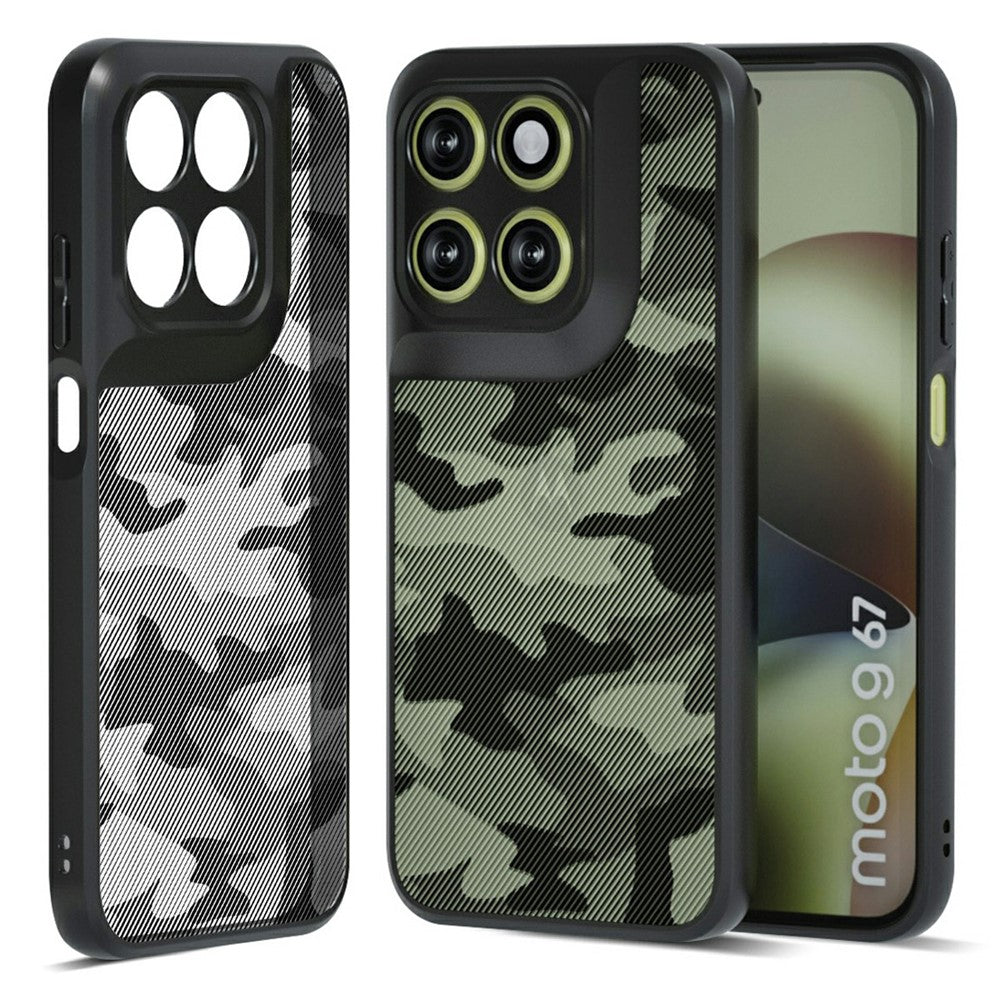 IBMRS For Motorola Moto G77 5G / G67 5G Case Soft TPU Frame Hard PC Back Anti-Fall Phone Cover
