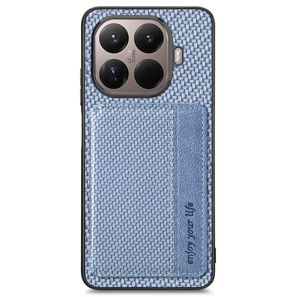 For Xiaomi 17T Pro Case RFID Blocking Carbon Fiber Leather Phone Back Cover with Card Holder