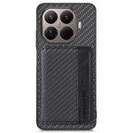 For Xiaomi 17T Pro Case RFID Blocking Carbon Fiber Leather Phone Back Cover with Card Holder