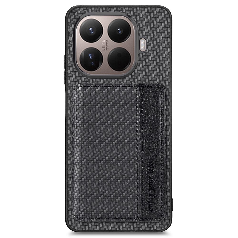 For Xiaomi 17T Pro Case RFID Blocking Carbon Fiber Leather Phone Back Cover with Card Holder