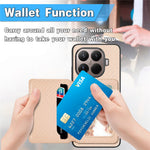 For Xiaomi 17T Case RFID Blocking Carbon Fiber Leather Phone Back Cover with Card Holder