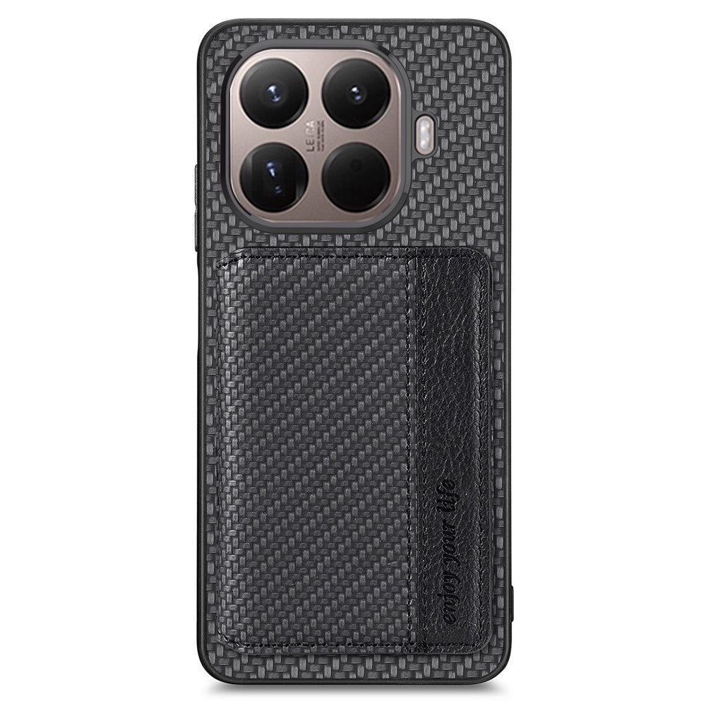 For Xiaomi 17T Case RFID Blocking Carbon Fiber Leather Phone Back Cover with Card Holder