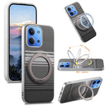 Xiaomi Redmi 15C 4G (EU) (173 mm) / 15C 5G (EU) (173 mm), magnetisk stativcover i PU-læder + PC + TPU-mobilcover