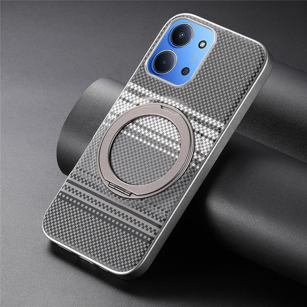 Xiaomi Redmi 15C 4G (EU) (173 mm) / 15C 5G (EU) (173 mm), magnetisk stativcover i PU-læder + PC + TPU-mobilcover
