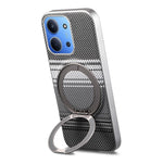 Xiaomi Redmi 15C 4G (EU) (173 mm) / 15C 5G (EU) (173 mm), magnetisk stativcover i PU-læder + PC + TPU-mobilcover