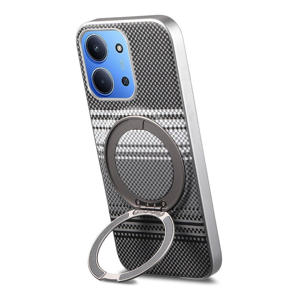Xiaomi Redmi 15C 4G (EU) (173 mm) / 15C 5G (EU) (173 mm), magnetisk stativcover i PU-læder + PC + TPU-mobilcover