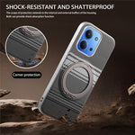 Xiaomi Redmi 15C 4G (EU) (173 mm) / 15C 5G (EU) (173 mm), magnetisk stativcover i PU-læder + PC + TPU-mobilcover