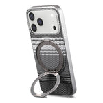 For iPhone 17 Pro Max Case Magnetic Kickstand PU Leather + PC + TPU Gradient Phone Cover