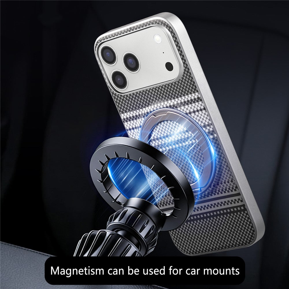 For iPhone 17 Pro Max Case Magnetic Kickstand PU Leather + PC + TPU Gradient Phone Cover