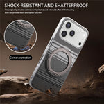 For iPhone 17 Pro Max Case Magnetic Kickstand PU Leather + PC + TPU Gradient Phone Cover