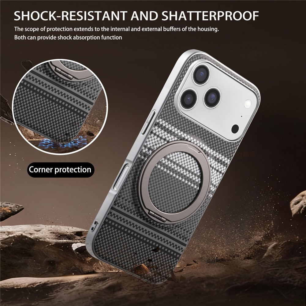 For iPhone 17 Pro Max Case Magnetic Kickstand PU Leather + PC + TPU Gradient Phone Cover