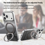 For iPhone 17 Pro Max Case Magnetic Kickstand PU Leather + PC + TPU Gradient Phone Cover
