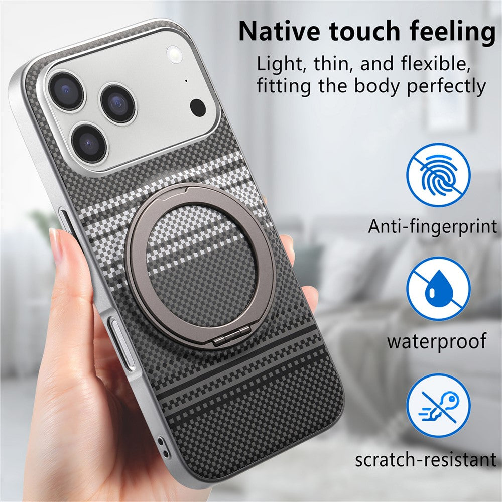 For iPhone 17 Pro Max Case Magnetic Kickstand PU Leather + PC + TPU Gradient Phone Cover