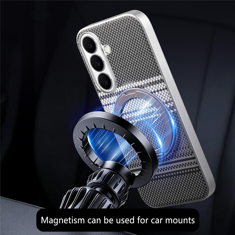 Til Samsung Galaxy S25+ / S24+ etui Magnetisk støtteben PU læder + PC + TPU Gradient telefoncover