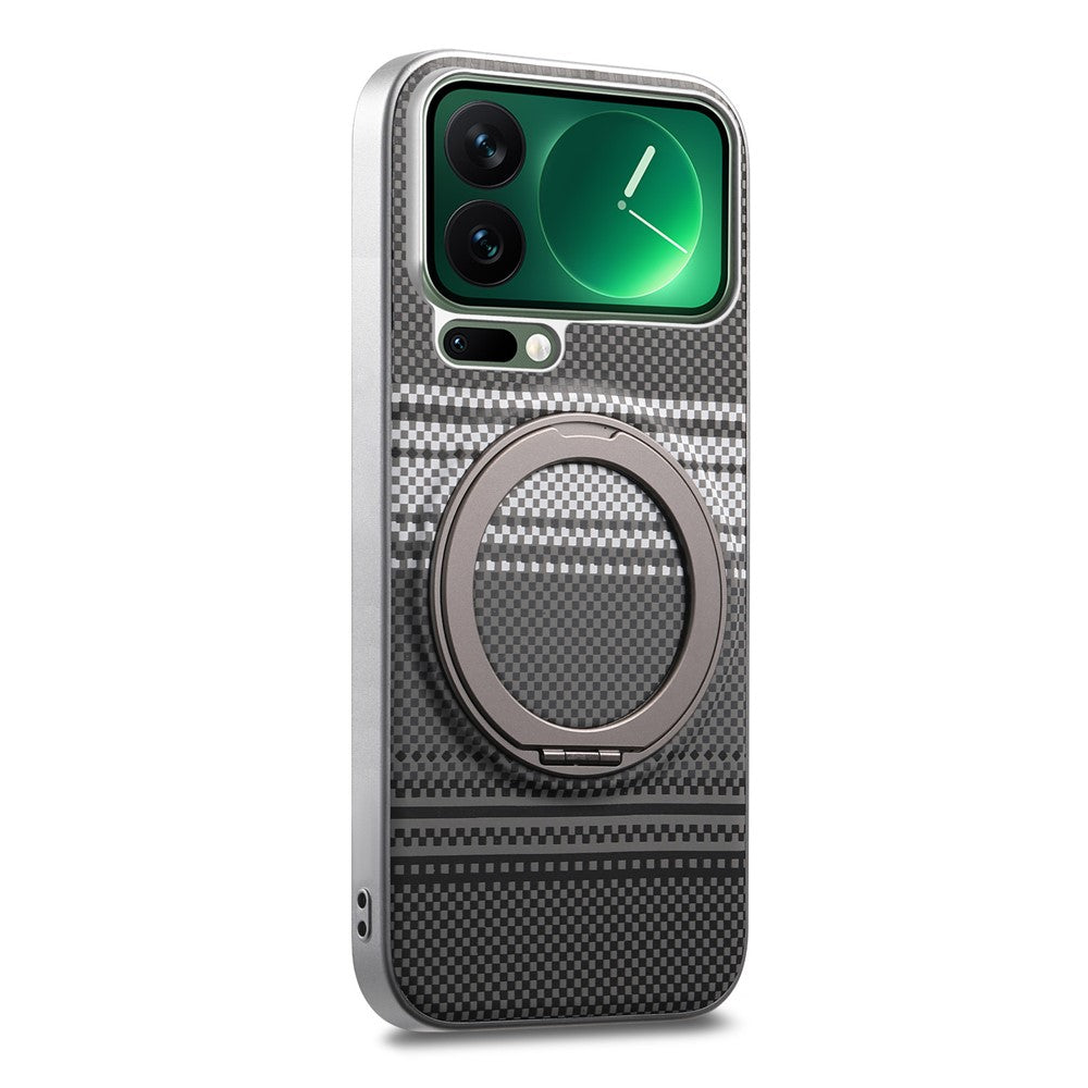 For Xiaomi 17 Pro Case Magnetic Kickstand PU Leather + PC + TPU Gradient Phone Cover