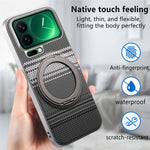 For Xiaomi 17 Pro Case Magnetic Kickstand PU Leather + PC + TPU Gradient Phone Cover