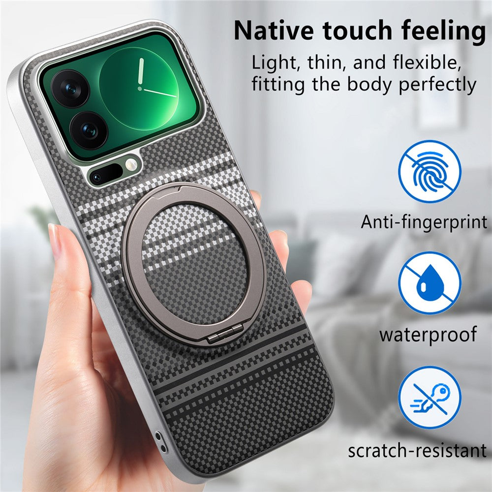For Xiaomi 17 Pro Case Magnetic Kickstand PU Leather + PC + TPU Gradient Phone Cover