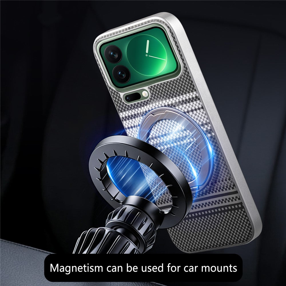 For Xiaomi 17 Pro Case Magnetic Kickstand PU Leather + PC + TPU Gradient Phone Cover