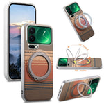 For Xiaomi 17 Pro Case Magnetic Kickstand PU Leather + PC + TPU Gradient Phone Cover