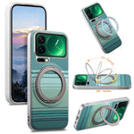 For Xiaomi 17 Pro Case Magnetic Kickstand PU Leather + PC + TPU Gradient Phone Cover