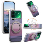 For Xiaomi 17 Pro Case Magnetic Kickstand PU Leather + PC + TPU Gradient Phone Cover