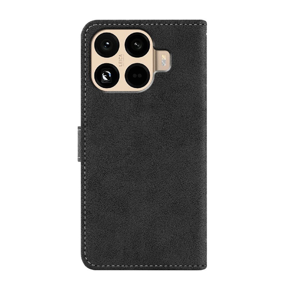 Xiaomi 17T Pro-cover, retro-pungcover i PU-læder med roterende kortholder