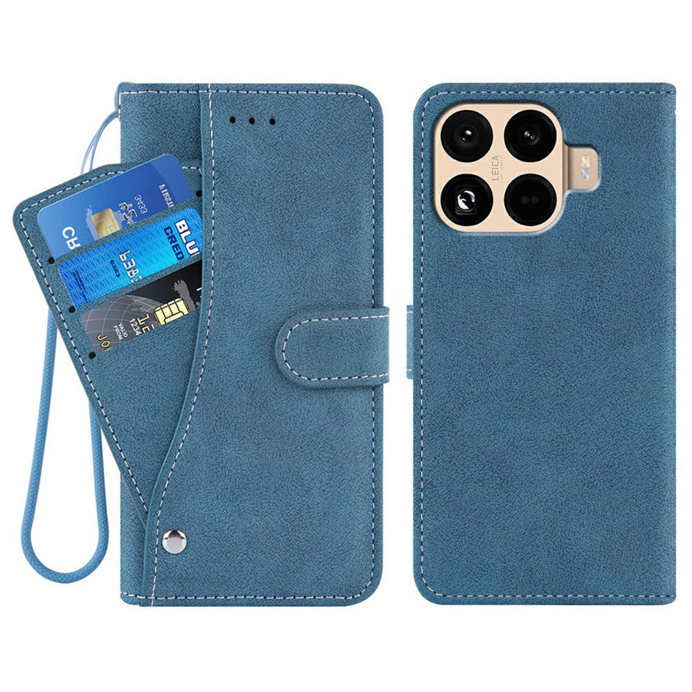 Xiaomi 17T Pro-cover, retro-pungcover i PU-læder med roterende kortholder