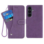 For Samsung Galaxy S26 FE Case Retro PU Leather Wallet Phone Cover with Rotating Card Slots Holder