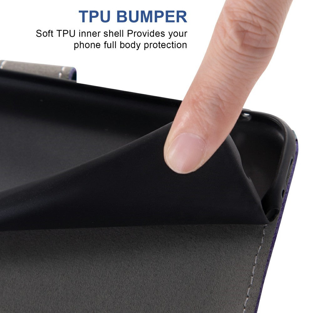 For Samsung Galaxy S26 FE Case Retro PU Leather Wallet Phone Cover with Rotating Card Slots Holder