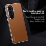 SULADA For Samsung Galaxy Z Fold8 Ultra Case Genuine Cow Leather Frameless Phone Back Cover