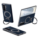 SULADA For Samsung	Galaxy Z Fold8 Ultra Magnetic Case Kickstand PU + PC Phone Cover Carbon Fiber Texture