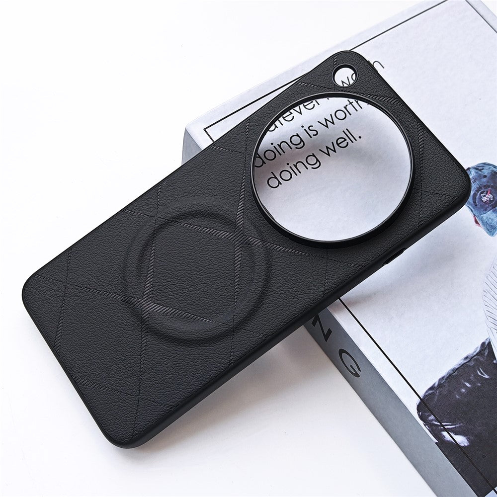 For Oppo Find X9 Ultra 5G Magnetic Case X-Patterned TPU PU Leather PC Anti-Drop Phone Cover