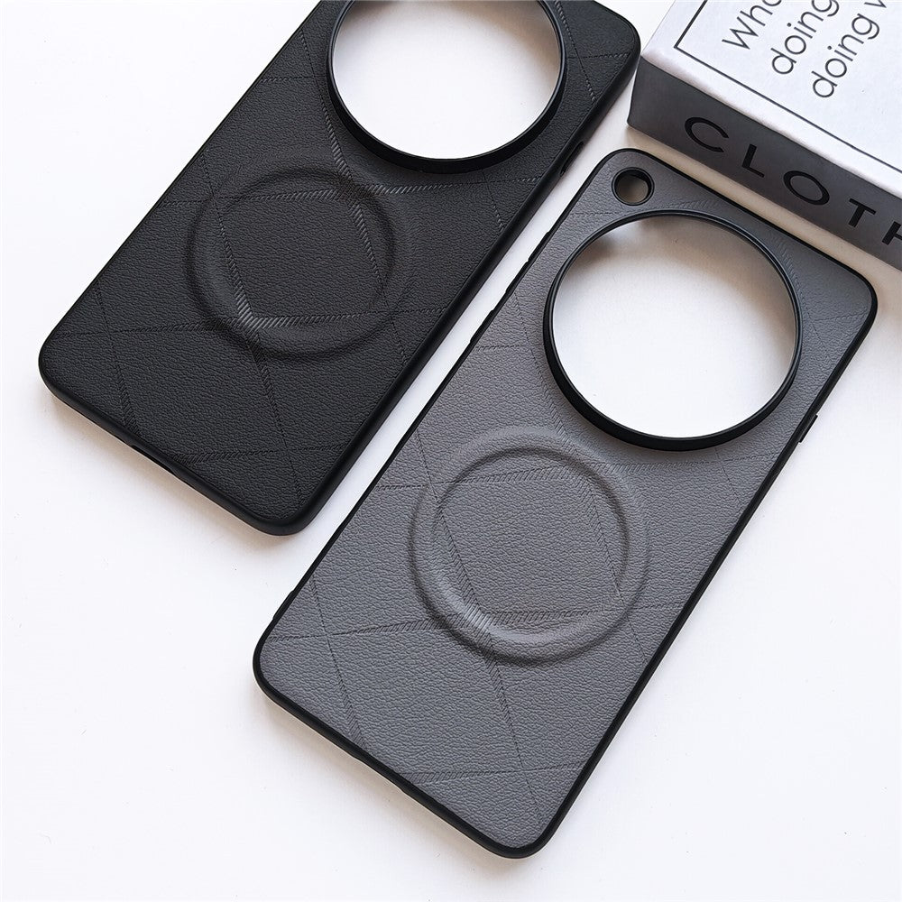 For Oppo Find X9 Ultra 5G Magnetic Case X-Patterned TPU PU Leather PC Anti-Drop Phone Cover