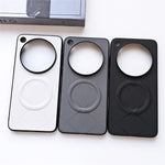 For Oppo Find X9 Ultra 5G Magnetic Case X-Patterned TPU PU Leather PC Anti-Drop Phone Cover