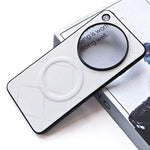For Oppo Find X9 Ultra 5G Magnetic Case X-Patterned TPU PU Leather PC Anti-Drop Phone Cover