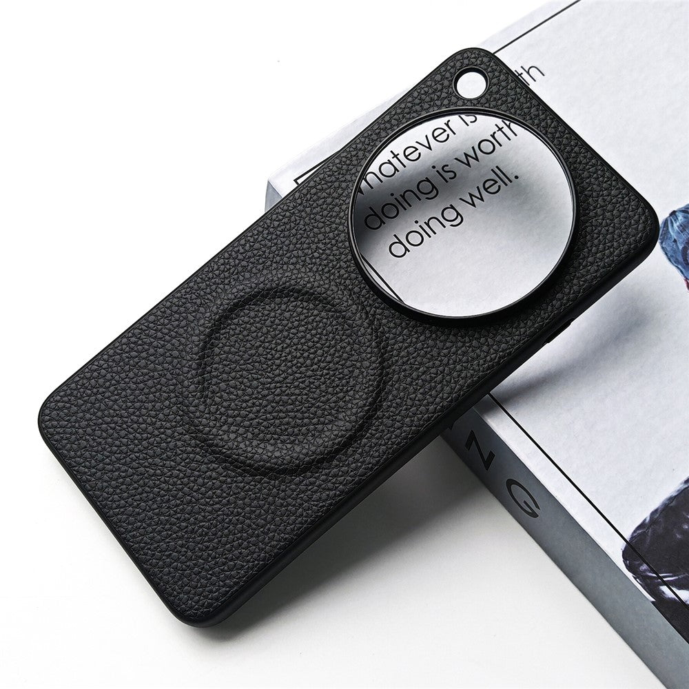 For Oppo Find X9 Ultra 5G Magnetic Case Litchi Texture PU Leather Coated PC + TPU Protective Phone Cover