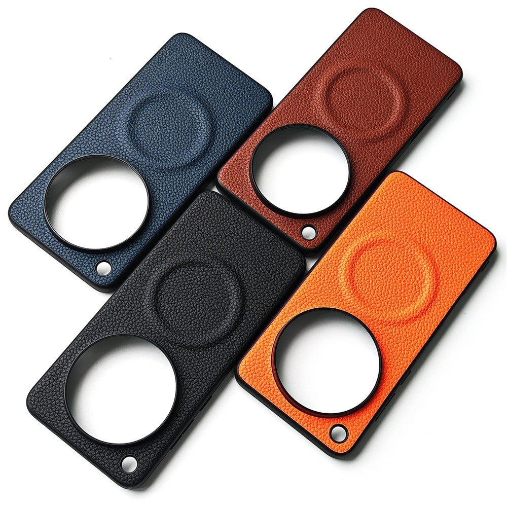 For Oppo Find X9 Ultra 5G Magnetic Case Litchi Texture PU Leather Coated PC + TPU Protective Phone Cover