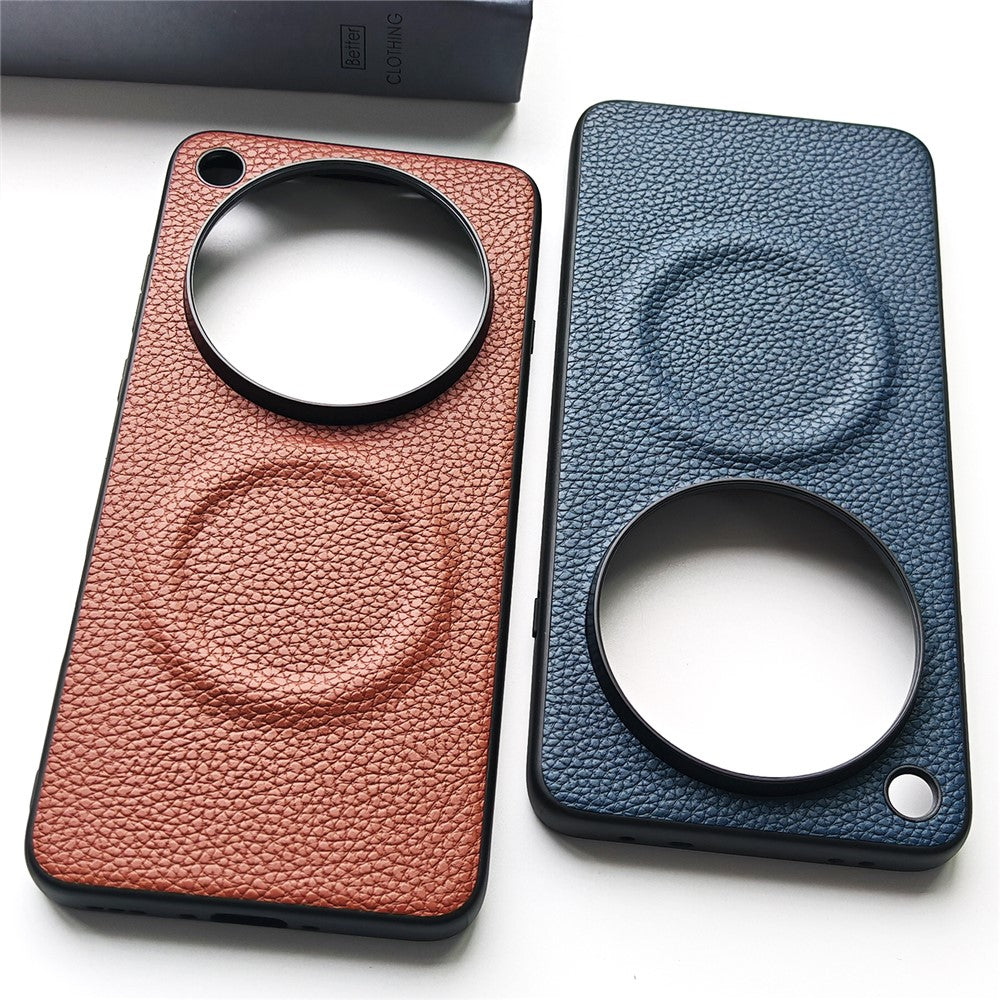 For Oppo Find X9 Ultra 5G Magnetic Case Litchi Texture PU Leather Coated PC + TPU Protective Phone Cover