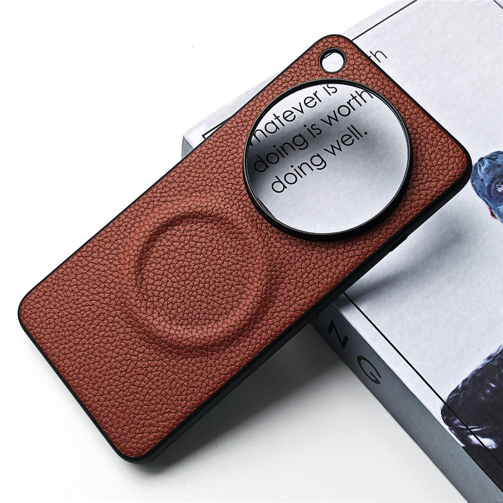 For Oppo Find X9 Ultra 5G Magnetic Case Litchi Texture PU Leather Coated PC + TPU Protective Phone Cover
