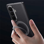 Til Samsung Galaxy Z Fold7 5G Magnetisk Etui Ægte Koskind + PC Støtteben Telefoncover