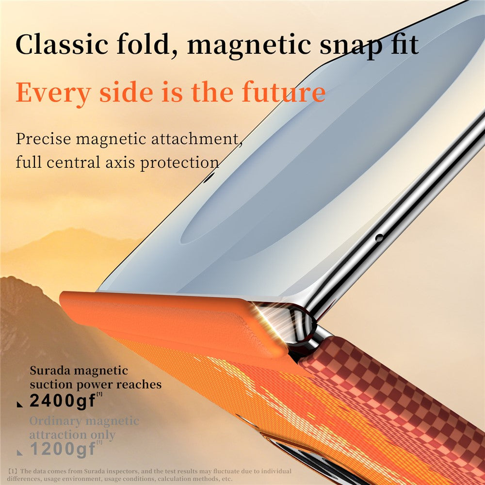 SULADA for Samsung Galaxy Z Fold8 Ultra Magnetic Case Golden Mountain Pattern Skin-Feel Hard PC Slim Phone Cover