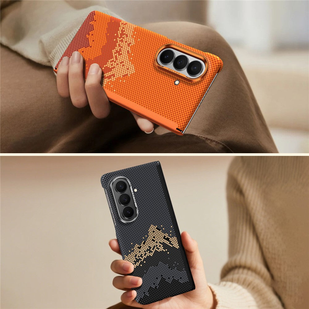 SULADA for Samsung Galaxy Z Fold8 Ultra Magnetic Case Golden Mountain Pattern Skin-Feel Hard PC Slim Phone Cover